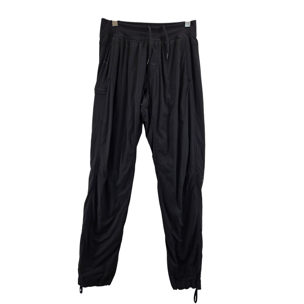 Lululemon Mens Black Textured Athletic Jogger Training Pants Size M Drawstring